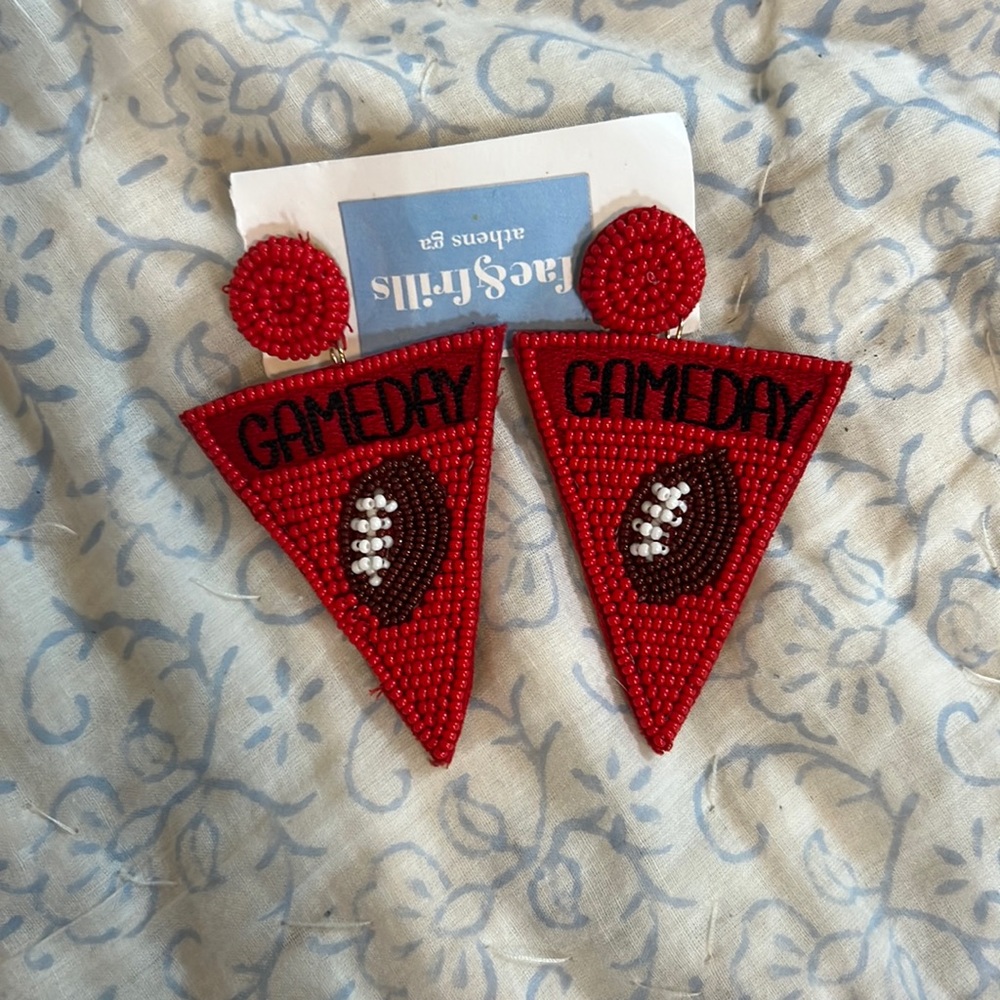 red gameday earring